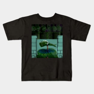 Alabaster the Cat and the Topiary Whale Night Version Kids T-Shirt